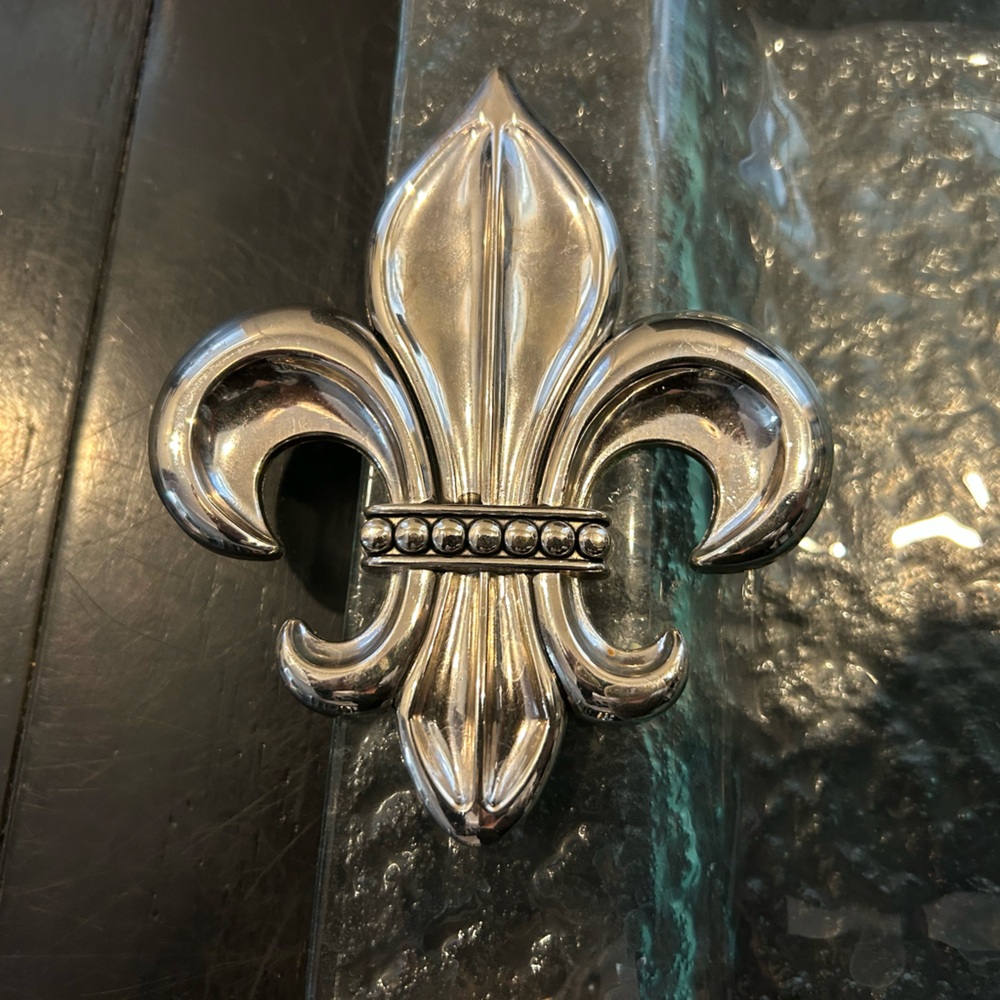Thirstystone Rectangular Glass Tray, Fleur De Lis - Picture 2 of 2